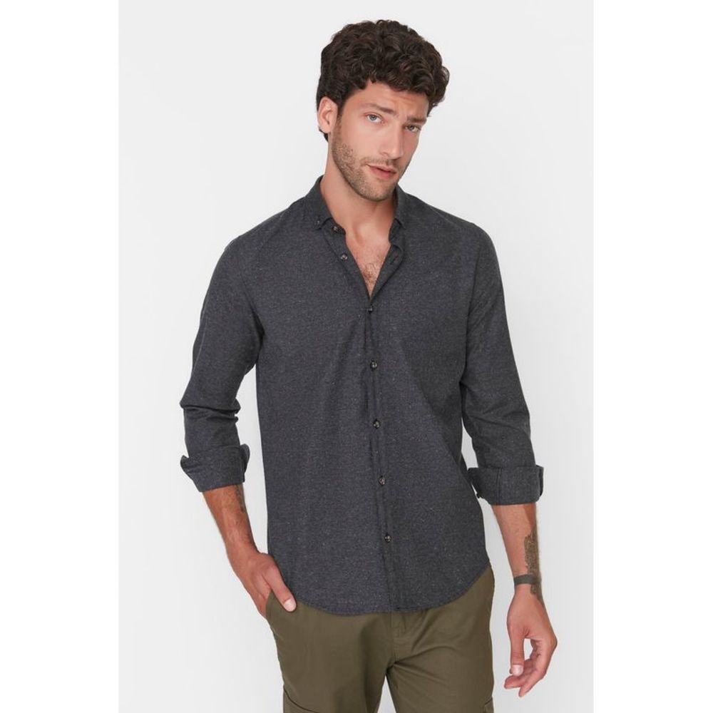 NWT Trendyol Men Slim Button placket Woven Shirt